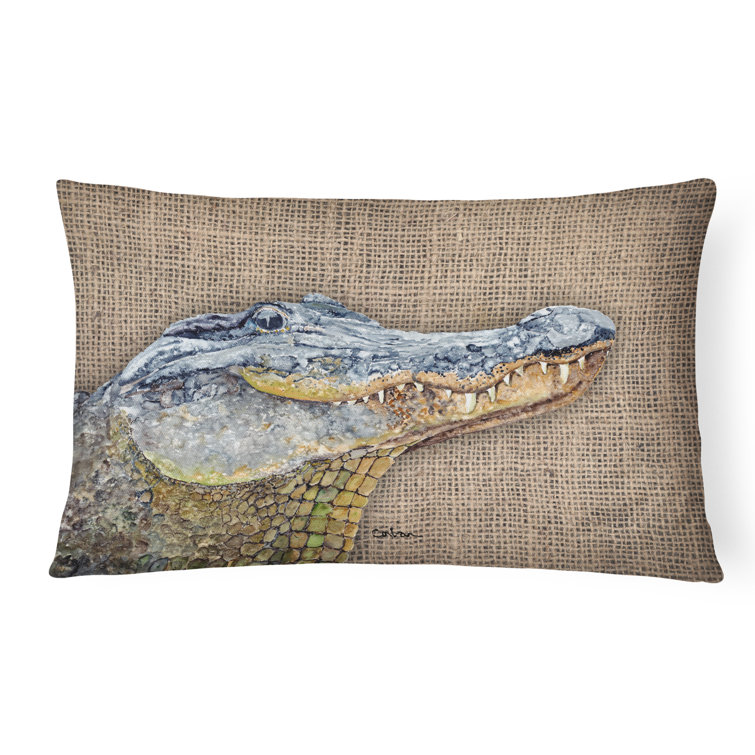 alligator throw pillow
