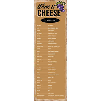 Winston Porter /'Wine and Cheese Pairings in Retro/' Textual Art Plaque