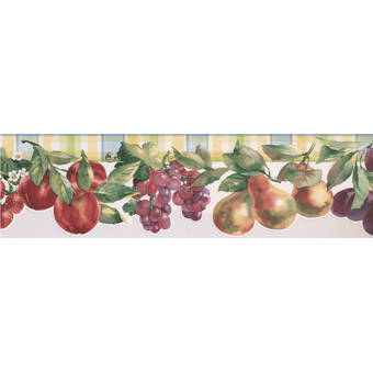 York Wallcoverings 15 L X 6 75 W Faux Paint Apple Pear Grapes