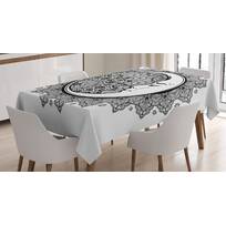 Ambesonne Fish Tablecloth Hand-Drawn Fish Pattern with Various Types of Seafood for Cuisine Culture Theme Dining Room Kitchen Rectangular Table Cover Multicolor 52 X 70 