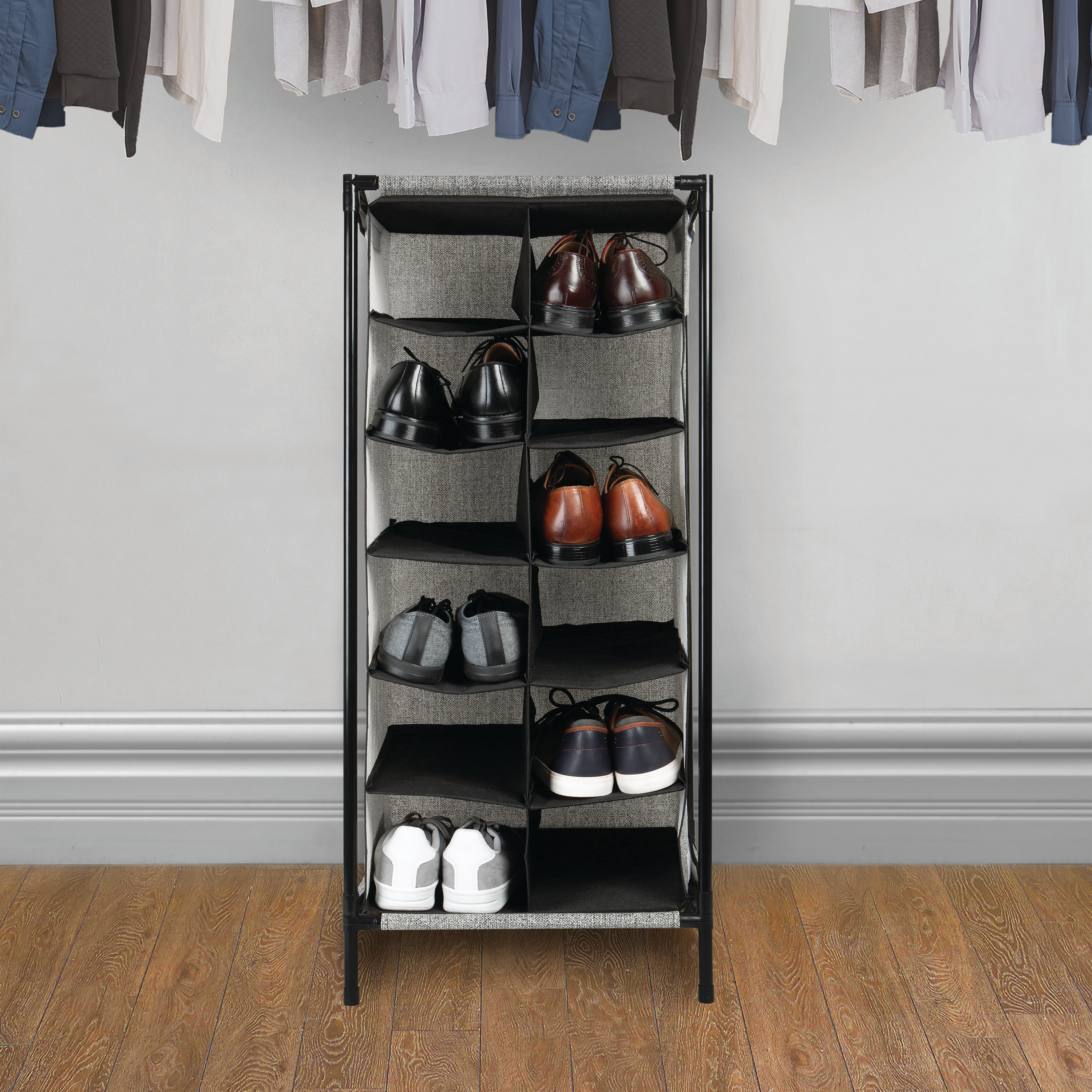 Wayfair Basics 12 Section 12 Pair Shoe Rack Reviews Wayfair