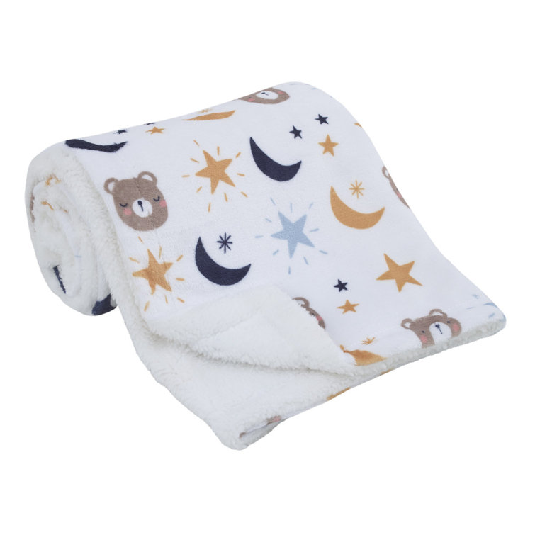 Redwood Rover Goodnight Sleep Tight Bear Moon And Star Baby Blanket Wayfair