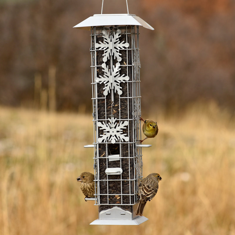 Perky Pet Squirrel Be Gone Snowflake Tube Bird Feeder Wayfair