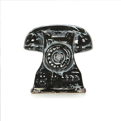 TABLETOP CERAMIC TELEPHONE BLACK