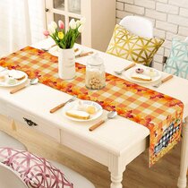 Thanksgiving Party Decor Fabric Waterproof Tablecover for Halloween Toyvian Pumpkin Tablecloth