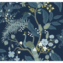 Navy Blue Floral Wallpaper | Wayfair Navy Blue Floral Wallpaper | Wayfair