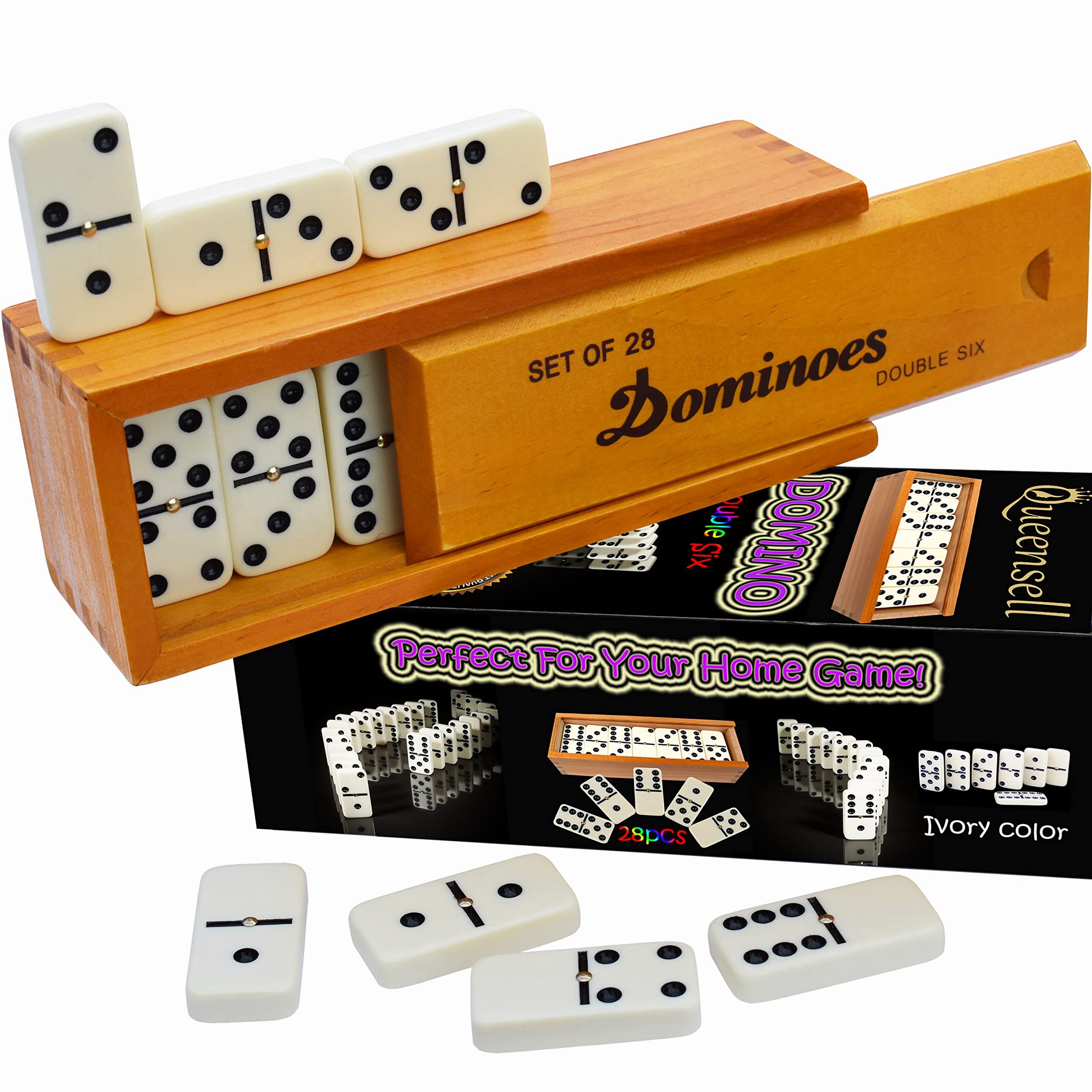 dominoes double six Standard Size Blue Marble