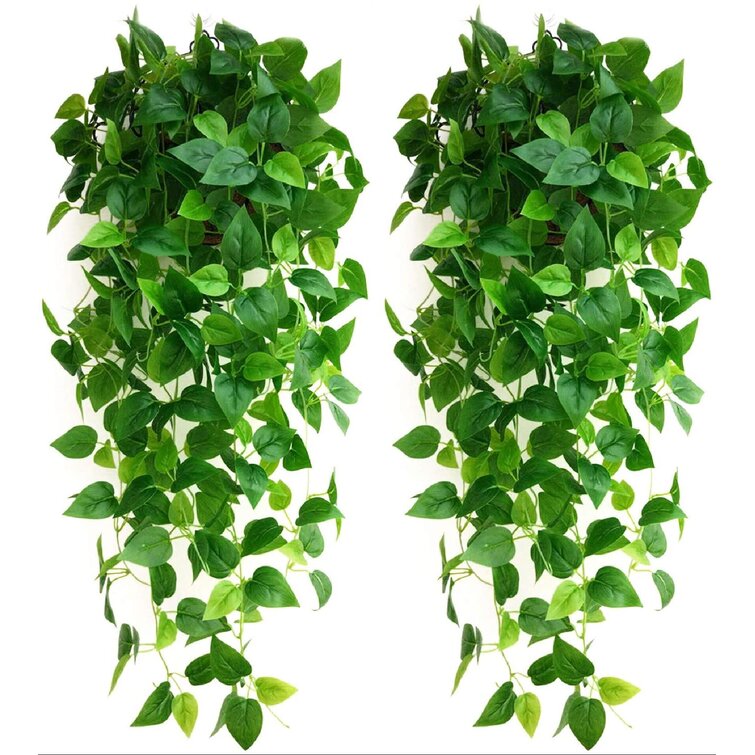 1/2PCS Artificial Hanging Fake Green Leaf Hanging Willow Bunch Home Garden Decor