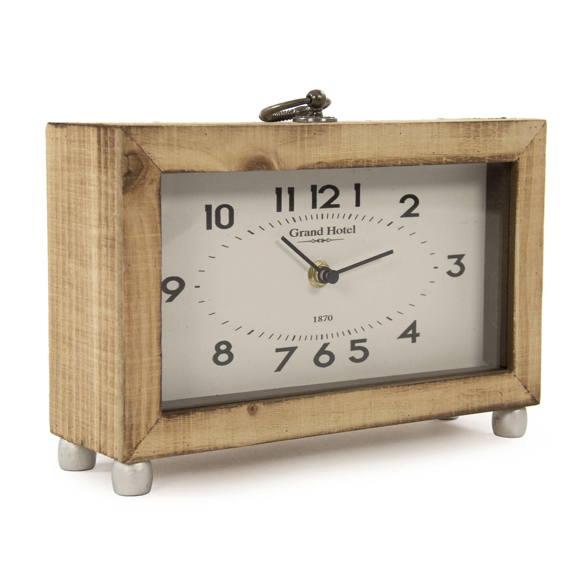 Union Rustic Wooden Box Tabletop Clock Wayfair