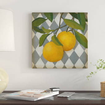 Fleur De Lis Living Fruit And Pattern Iv Acrylic Painting Print