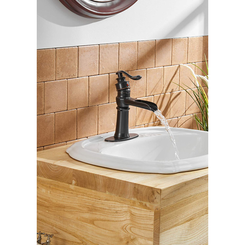 Dfi Oil Rubbed Bronze Bathroom Sink Faucet Waterfall Single Handle One Hole Lavatory Deck Mount Commercial Reviews