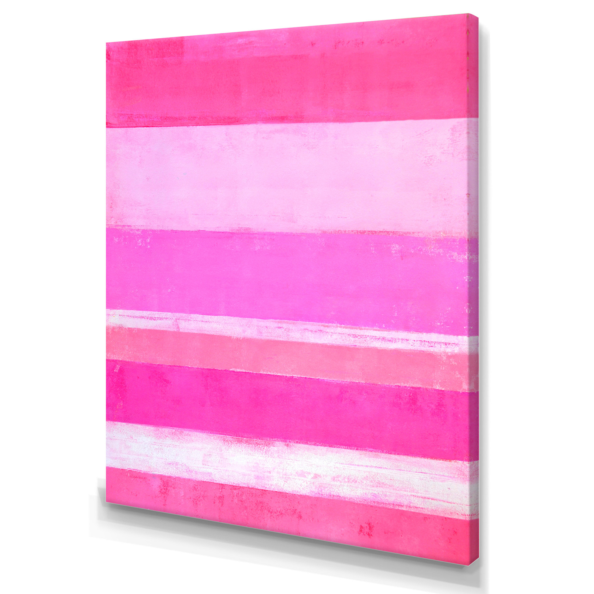 Ebern Designs Pink Abstract Art Painting V Pink Abstract Art Painting V ...