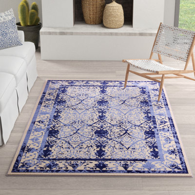 Ade Oriental Denim Blue/Aegean Blue Area Rug