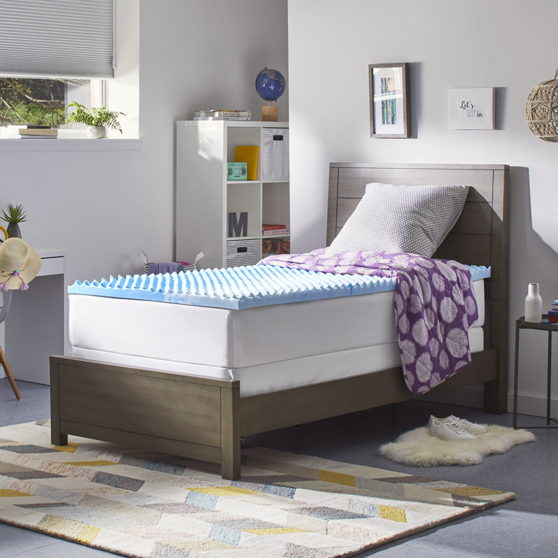 Comfort Revolution Convoluted 3 Gel Memory Foam Mattress Topper Reviews Wayfair