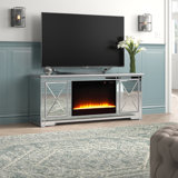Zariyah Solid Wood TV Stand for TVs up to 70 with Electric Fireplace Included by House of Hampton®