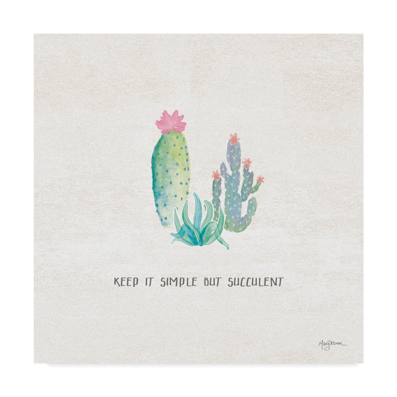 Bungalow Rose Bohemian Cactus Ix Watercolor Painting Print On