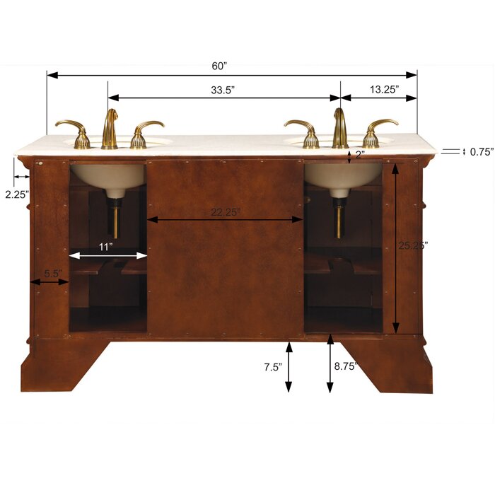 Astoria Grand Tingley 60 Double Bathroom Vanity Set Reviews Wayfair