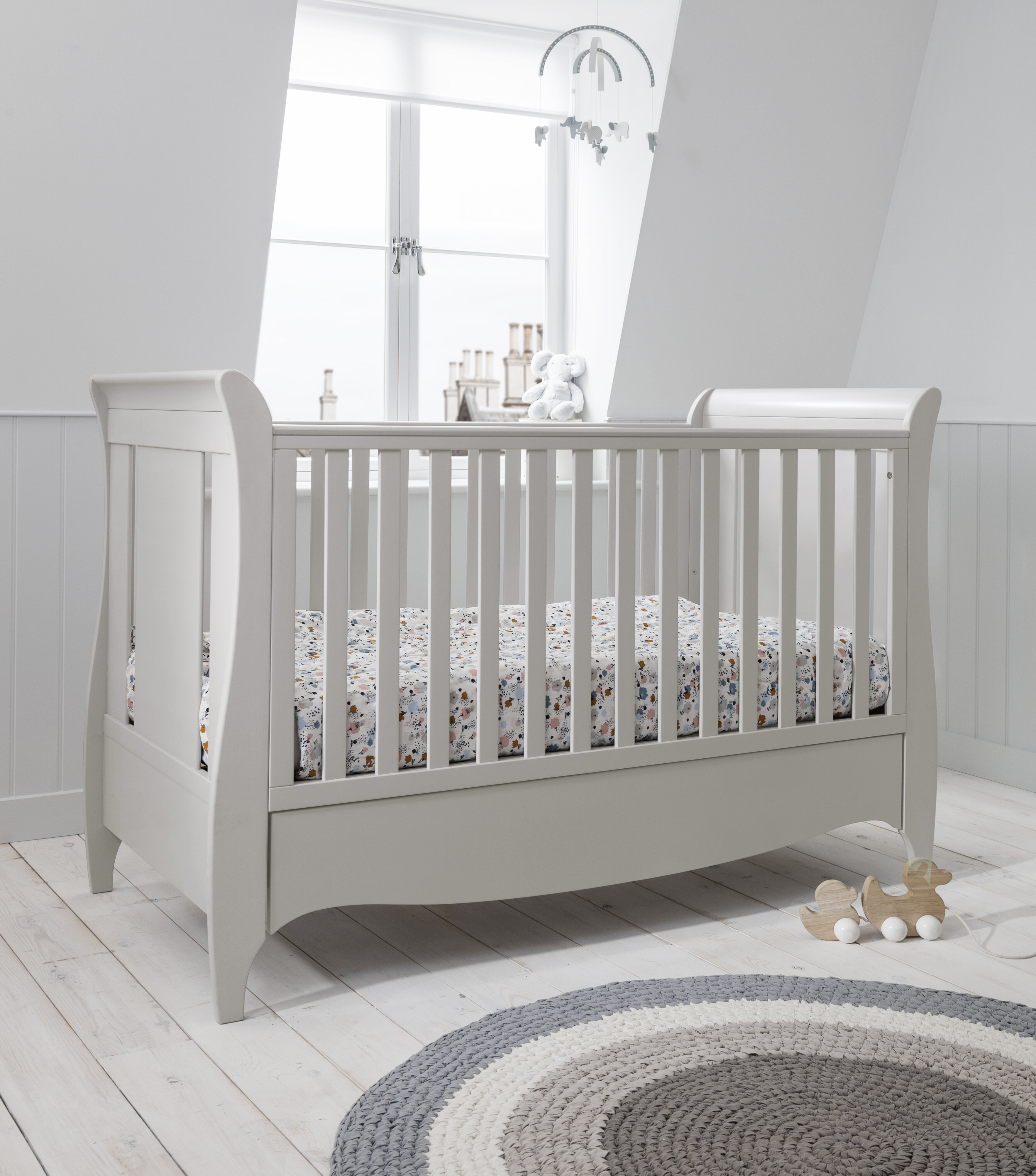 roma sleigh cot bed