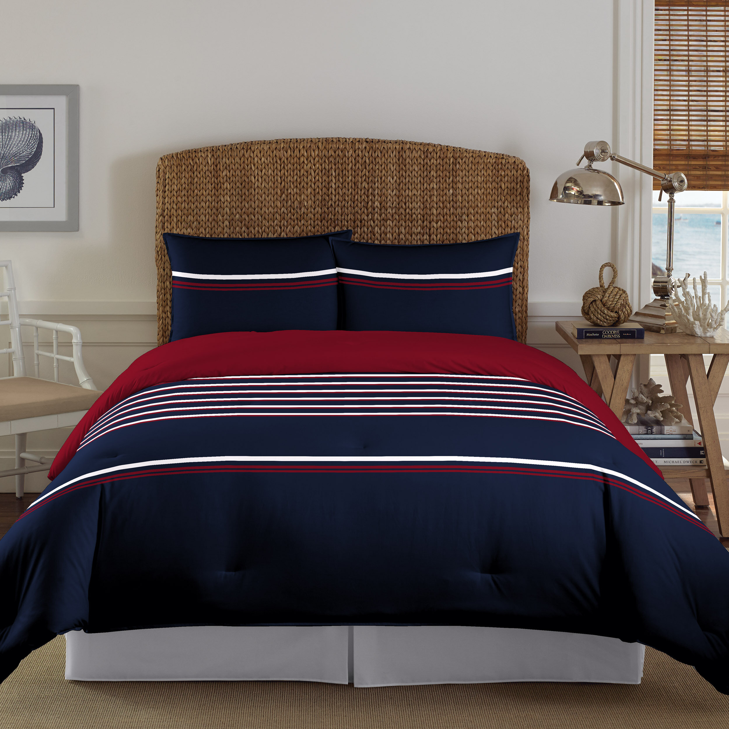 Full/Queen Kayleigh & Co. * NEW Nautica Mineola Reversible Comforter Set 