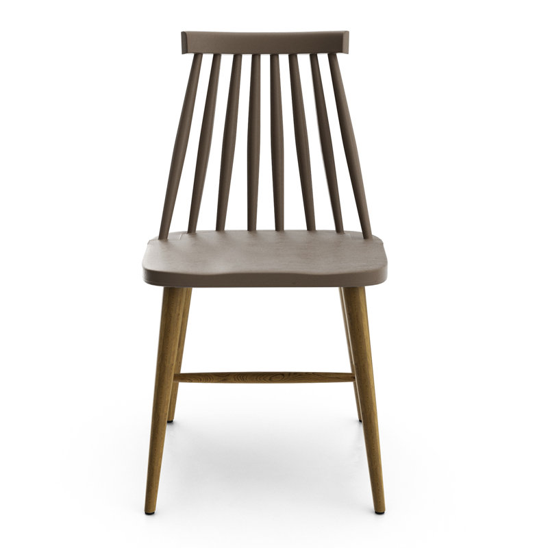 Slat Back Side Chair Color: Gray