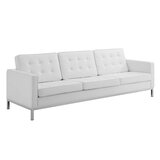 white pleather couch