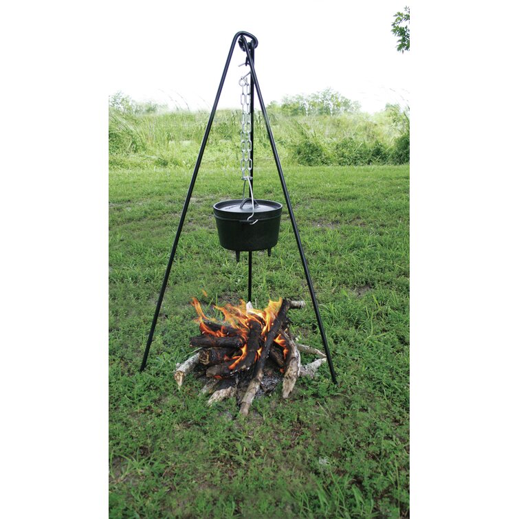 Camping Cooking Tripod Outdoor Campfire Cookware Picnic Pot Holder Tools IR