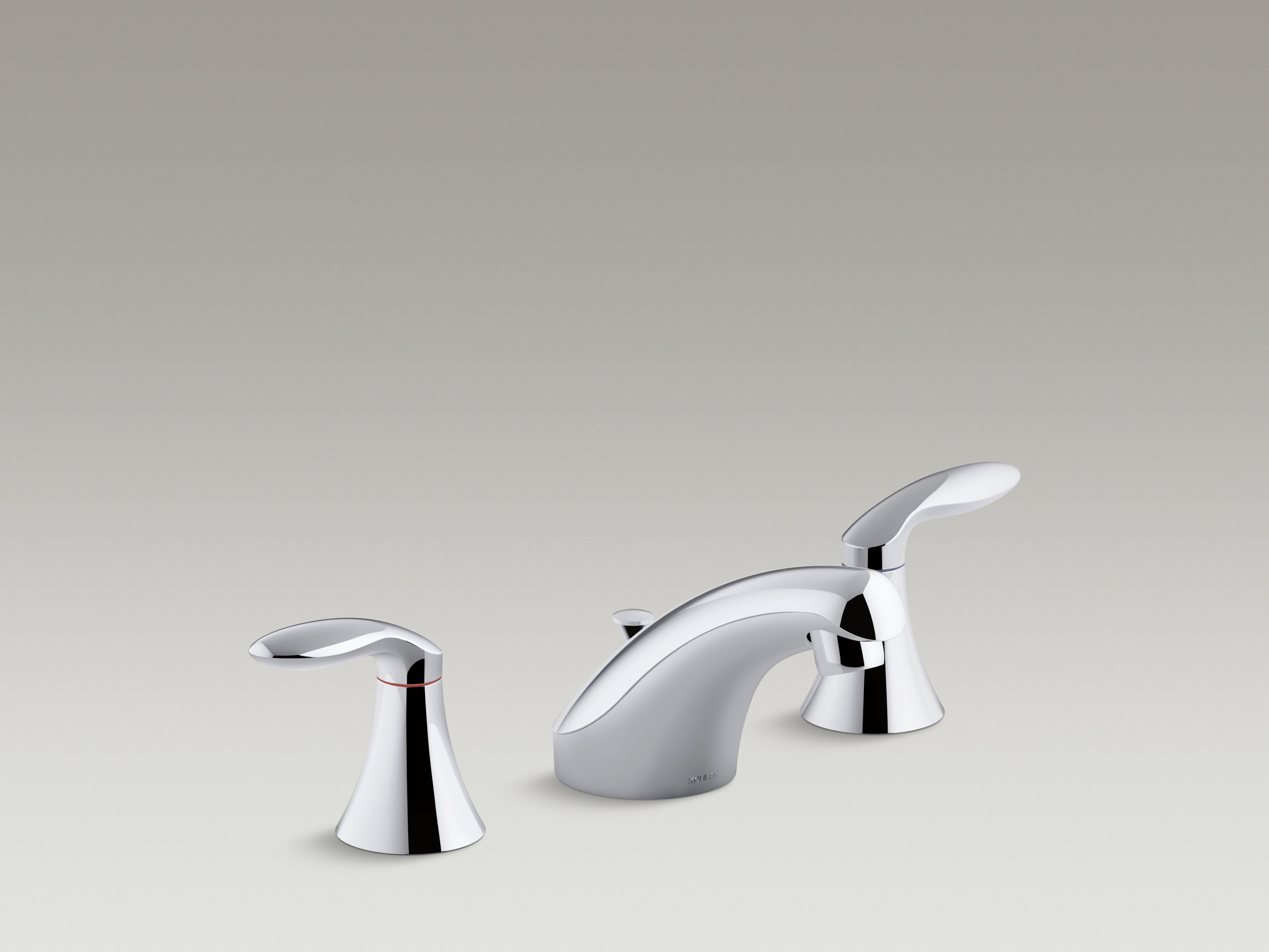 Kohler Coralais Widespread Bathroom Sink Faucet With Lever Handles Pop Up Drain And Lift Rod 