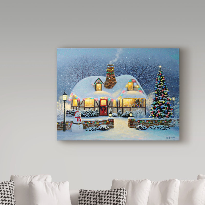 Trademark Art Candlelight Christmas Acrylic Painting Print On