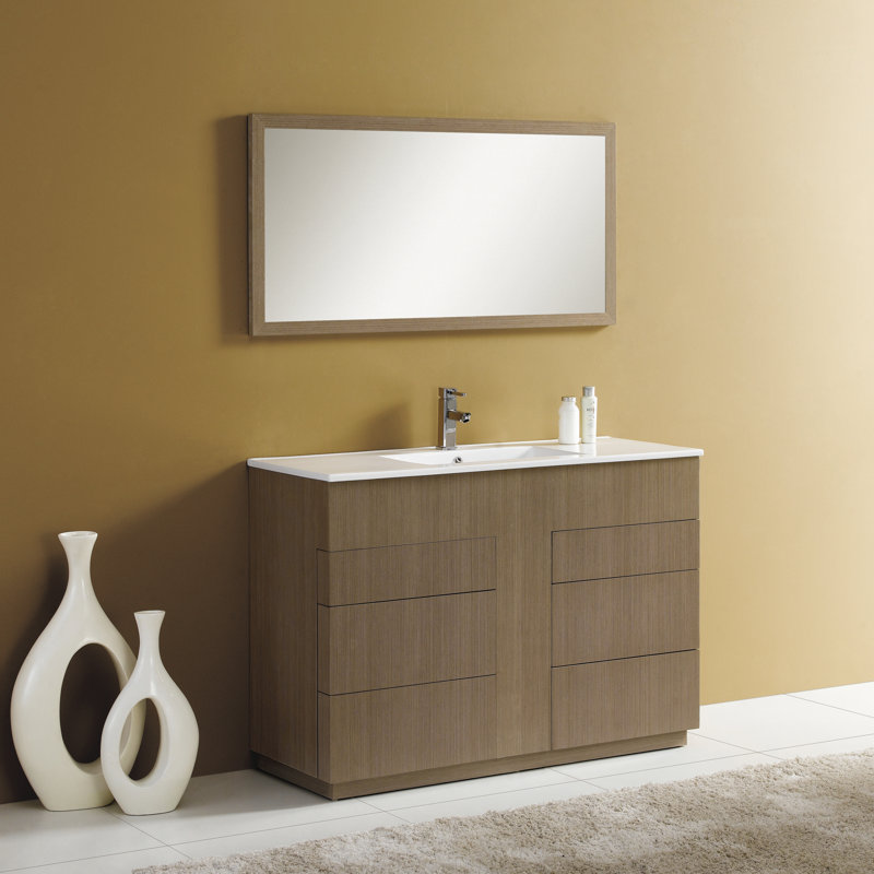 Cosmo 48" Single Vanity Set with Mirror
