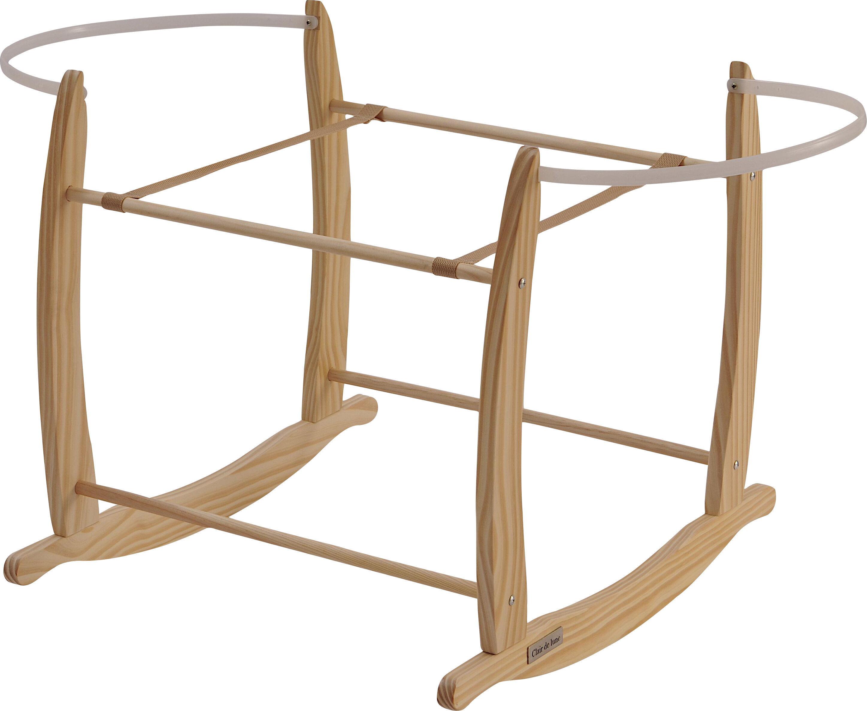 Clair de Lune Deluxe Rocking Moses basket stand Natural 