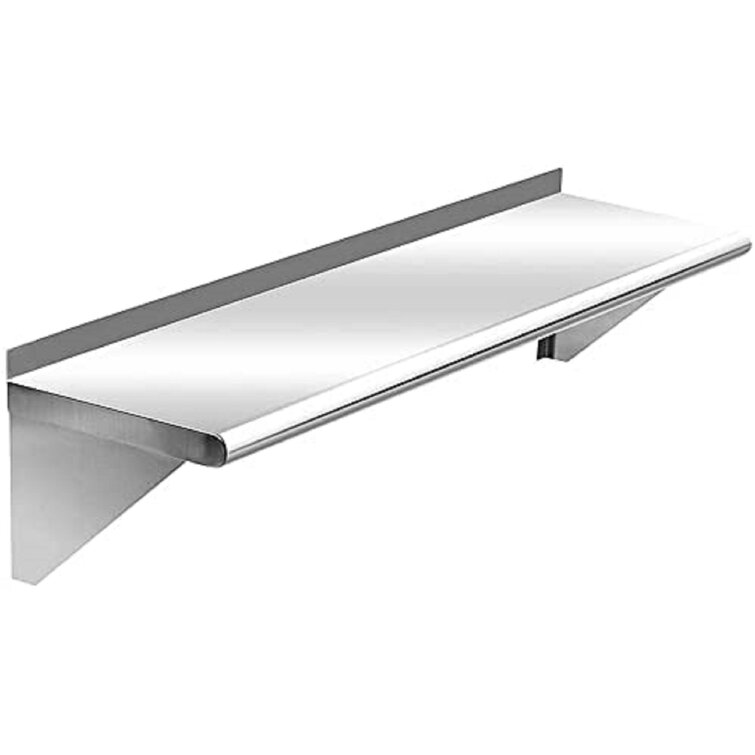 5 x 48 Stainless Steel Restroom Wall Mount ShelfCan be used at Garage Home Restaurant Warehouse Kitchen as Bookshelf. 