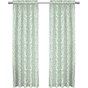Duncan Damask Semi-Sheer Rod Pocket Single Curtain Panel