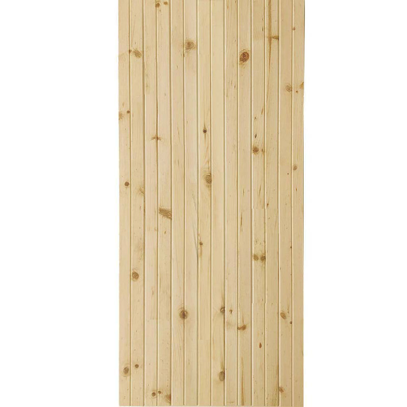 Kiby Flush Solid And Manufactured Wood Unfinished K Bar Solid Core Pine Interior Barn Door Reviews Wayfair