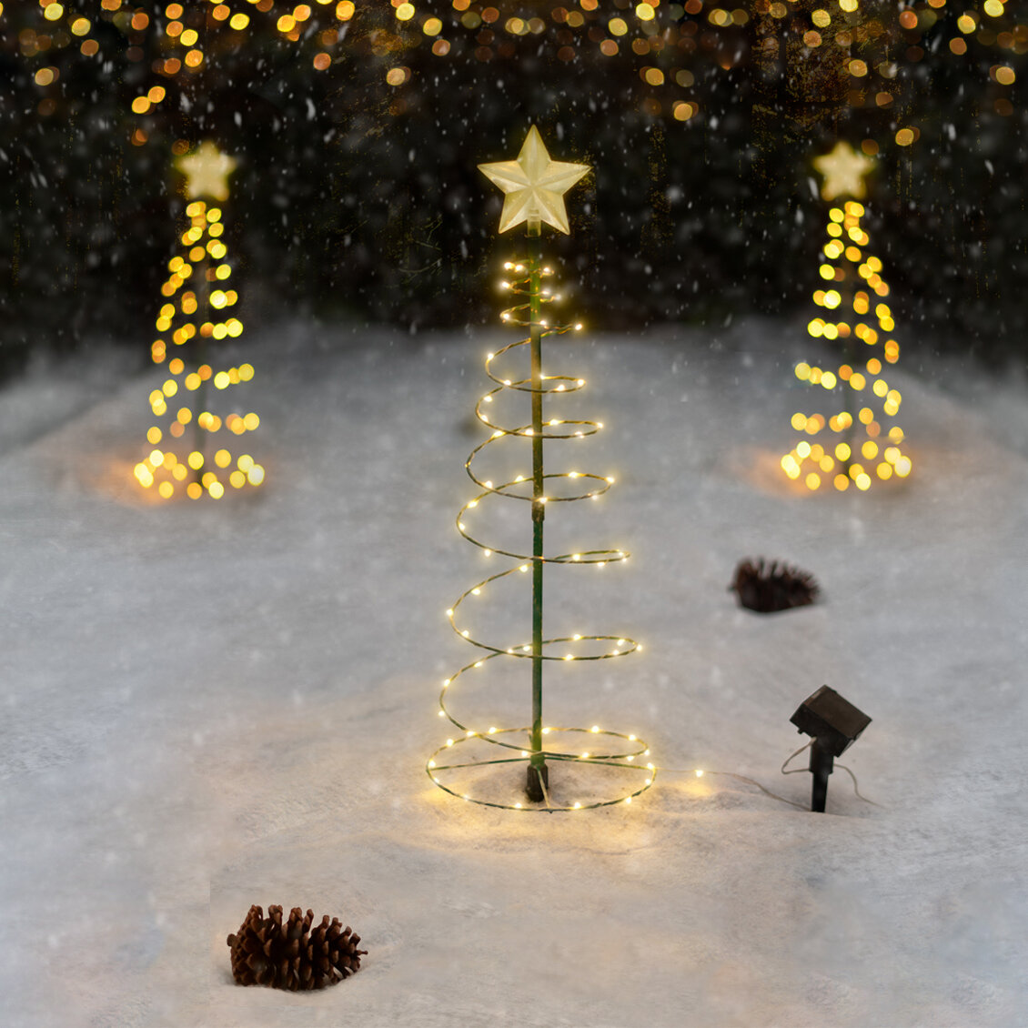 Mercury Row Merrylite Led Christmas 70 Light Solar Lighted Trees Branches Reviews Wayfair