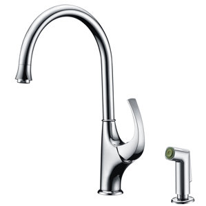 Dawn USA Single Handle Deck Mount Kitchen Faucet with Side Spray