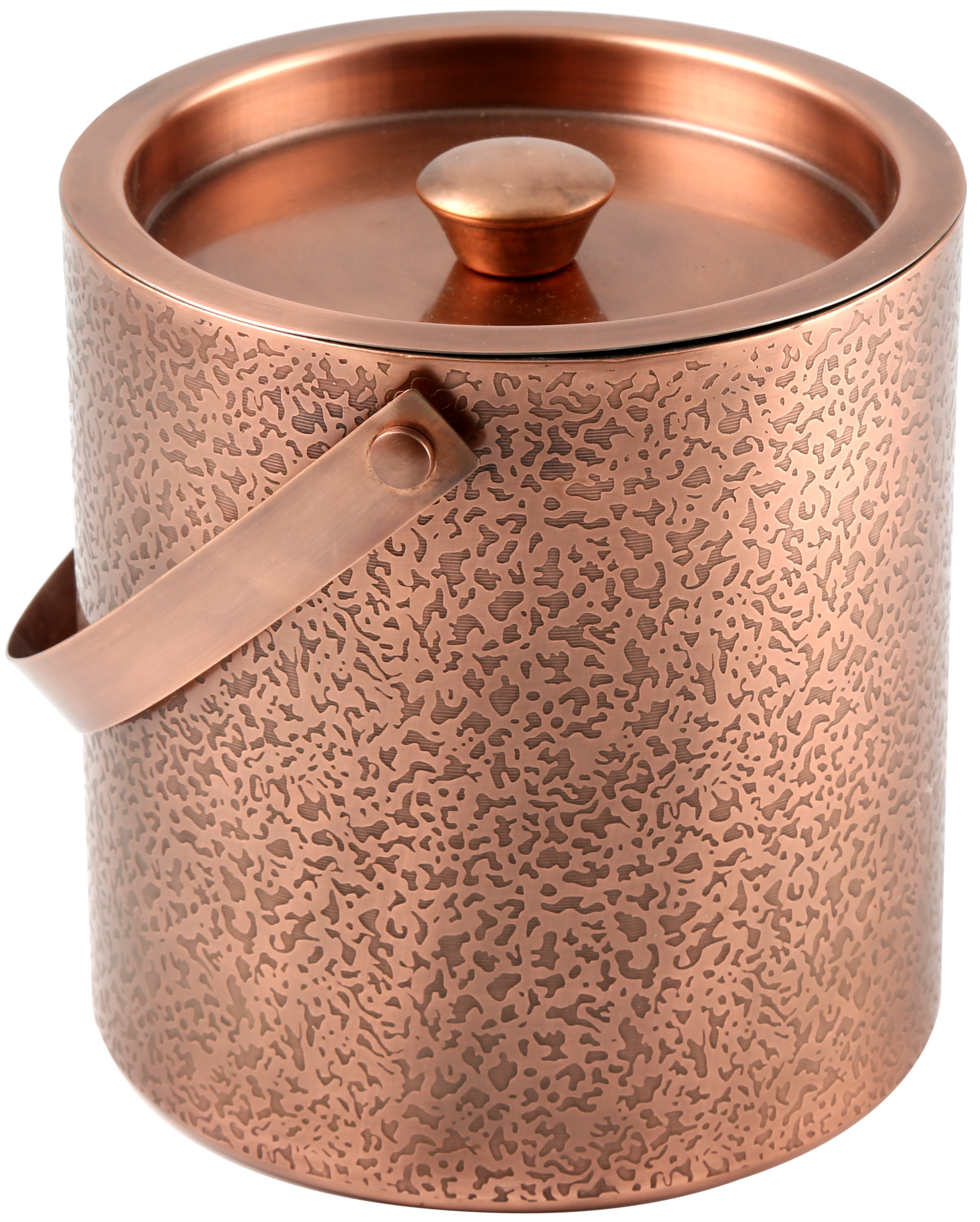 Drink & Barware Vintage Brown Tooled Design Embossed Leather Style Ice