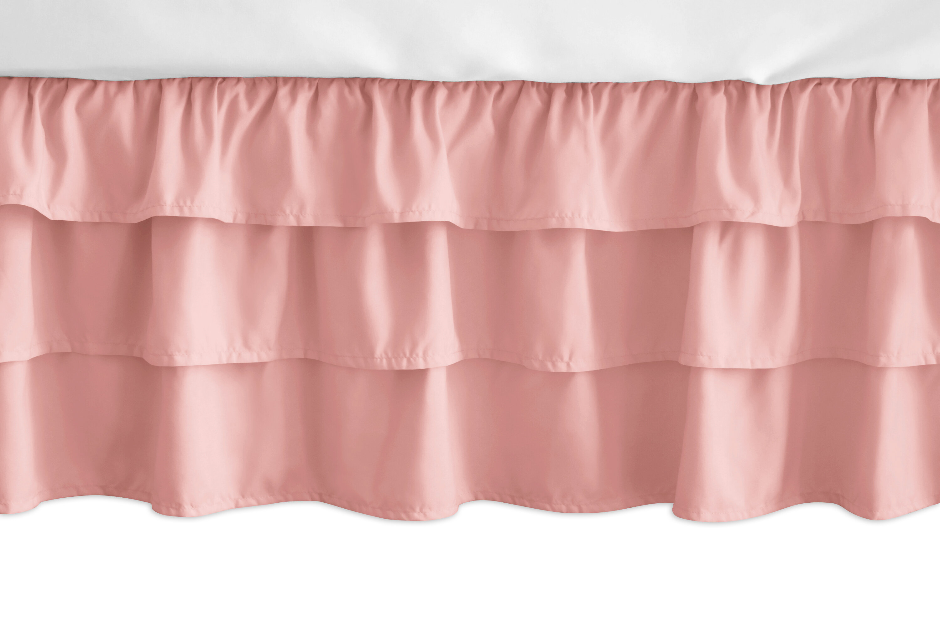 Sweet Jojo Designs Feather Solid 3 Tiered Crib Skirt Wayfair