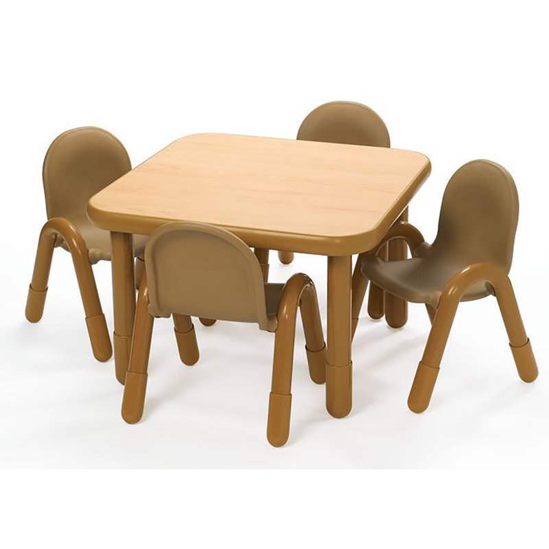 Daycare Table And Chair Sets - Angeles® Baseline® Preschool Round Table and 4 Chair Set ... : These chairs have a light weight yet sturdy construction that is resistant to scratches, scrapes, and stains that are common with young children.