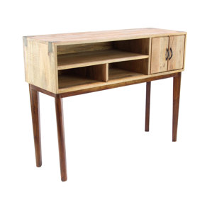 Foundry Select Allmon Rustic Mango Wood Stained Console Table Foundry Select Allmon Rustic Mango Wood Stained Console Table