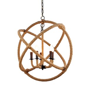 Melodi Rope Enclosed 5-Light Candle-Style Chandelier