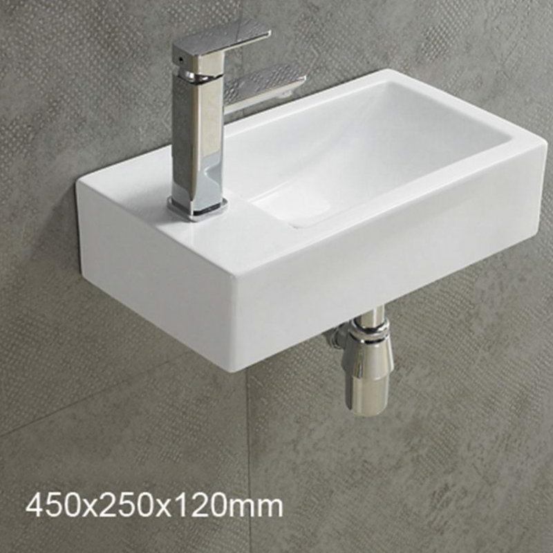 American Imaginations Center Drilling Ceramic Rectangular Wall Mount Bathroom Sink Wayfair