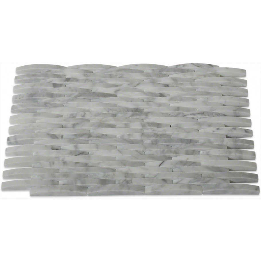 Splashback Tile 0 38 X 3 Marble Mosaic In White Carrera Wayfair