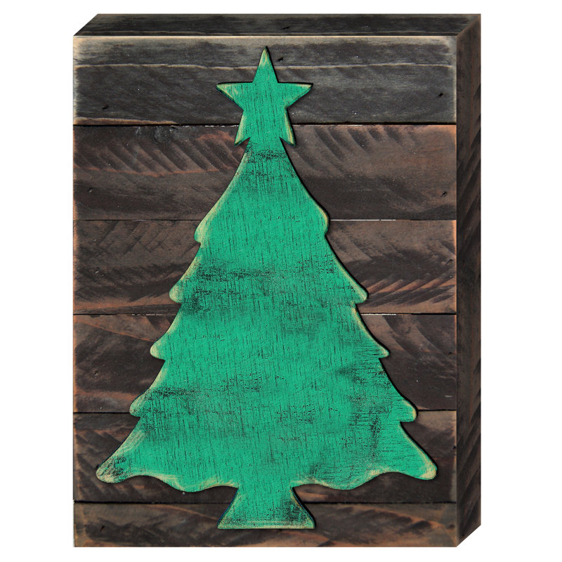 Designocracy Christmas Tree Wooden Wall Decor Wayfair