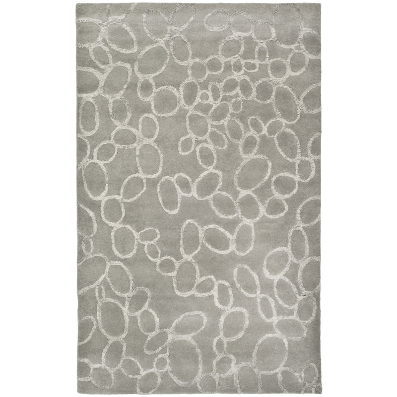 Wade Logan One Of A Kind Avonmore Tufted Wool Grey Area Rug One Of A Kind Avonmore Tufted Wool Grey Area Rug