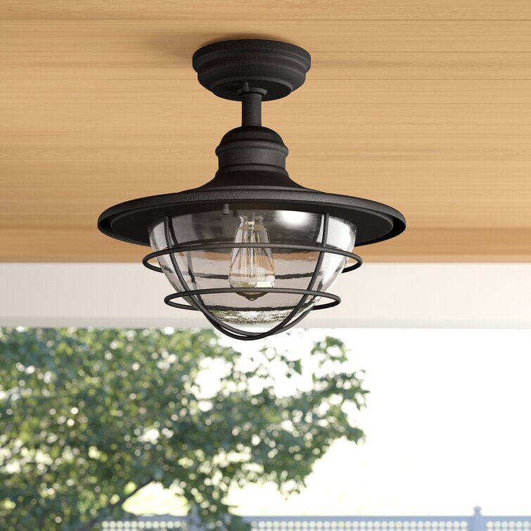 semi flush mount porch light