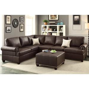 Bobkona Cady Reversible Sectional by Poundex