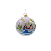 Bella Lux Large Gray Silver Teardrop Glass Christmas Ornament 