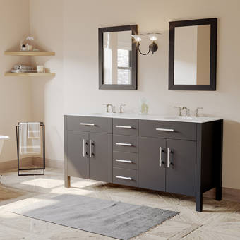 Winston Porter Swatzell 72 Double Bathroom Vanity Set Wayfair