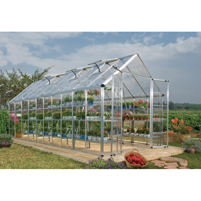 Palram Snap Grow 8 Ft W X 20 Ft D Greenhouse Reviews Wayfair