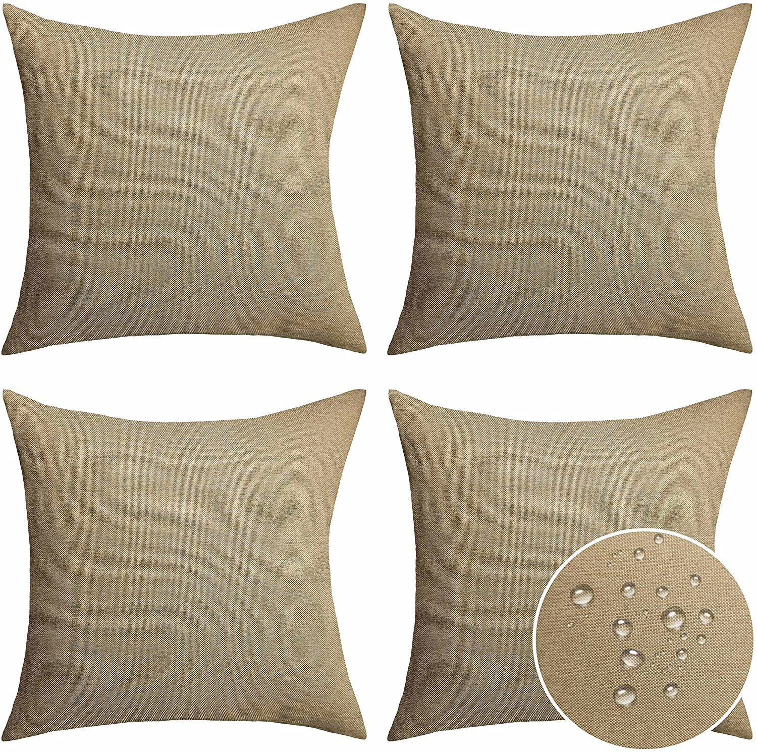 Garden Patio Linen Throw Pillow Covers 